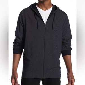 VINCE L75806 Men's Regular Fit Blue Bird's Eye Zip Hoodie‎